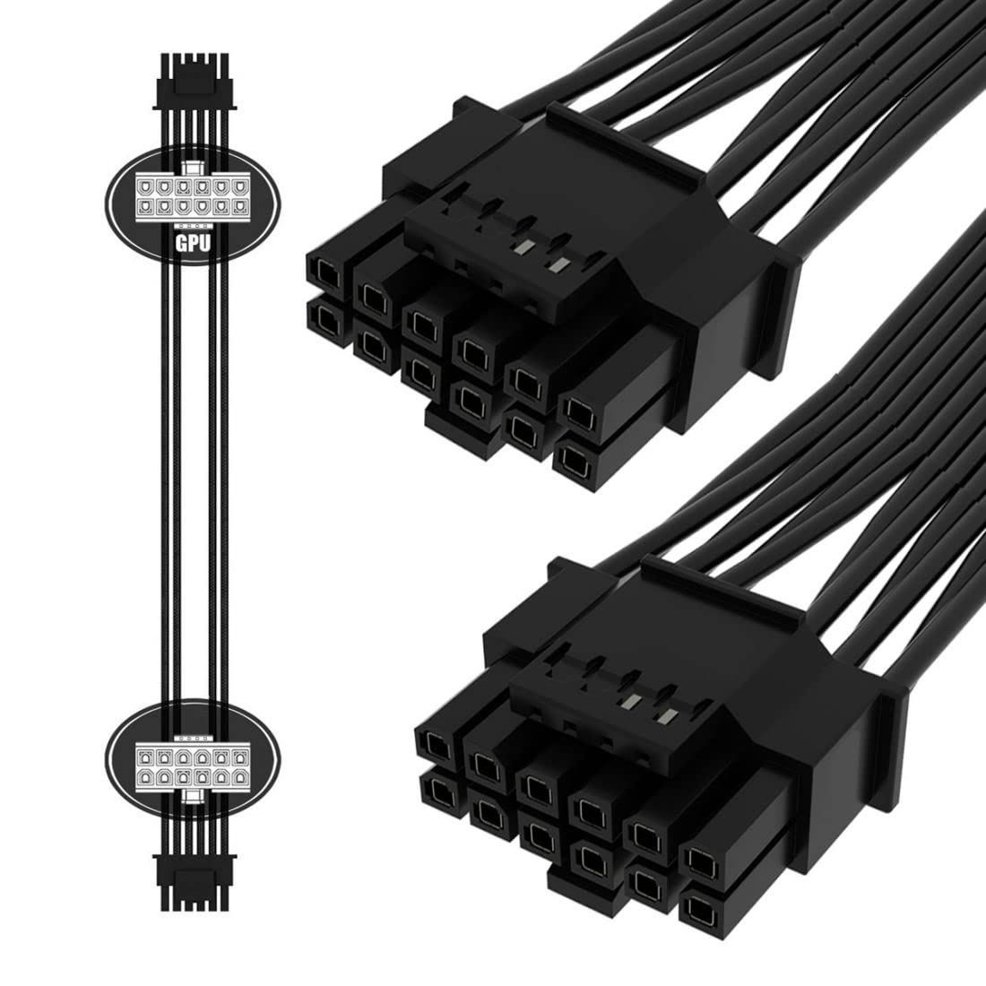 12VHPWR ATX3.0 PCI-E 5.0 Модул – обзор и цена Dual 8Pin To 16Pin 12Vhpwr Cable