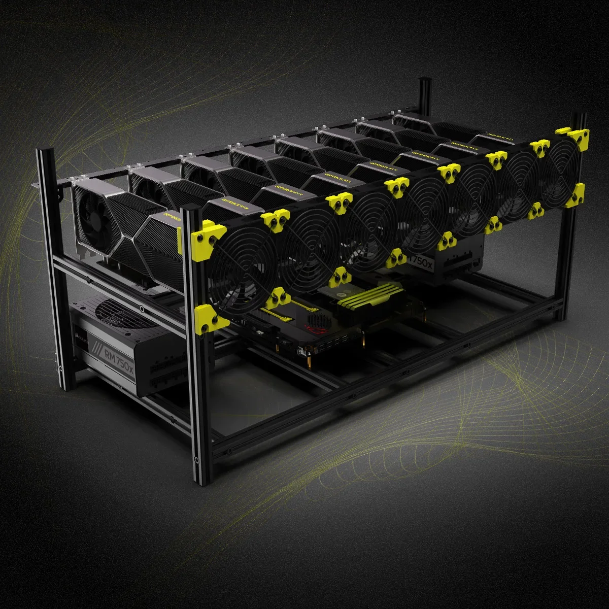1 шт. Рама для майнинга из алю – обзор и цена Gpu Mining Rig Frame 8 Gpu